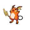 Shiny version of Raichu (female)