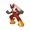 Shiny version of Blaziken (female)