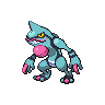 Shiny version of Toxicroak (female)