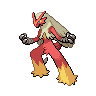 Normal coloration of Blaziken (male)