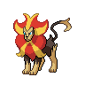 Normal coloration of Pyroar (male)