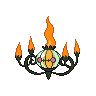 Shiny version of Chandelure