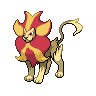 Shiny version of Pyroar (male)